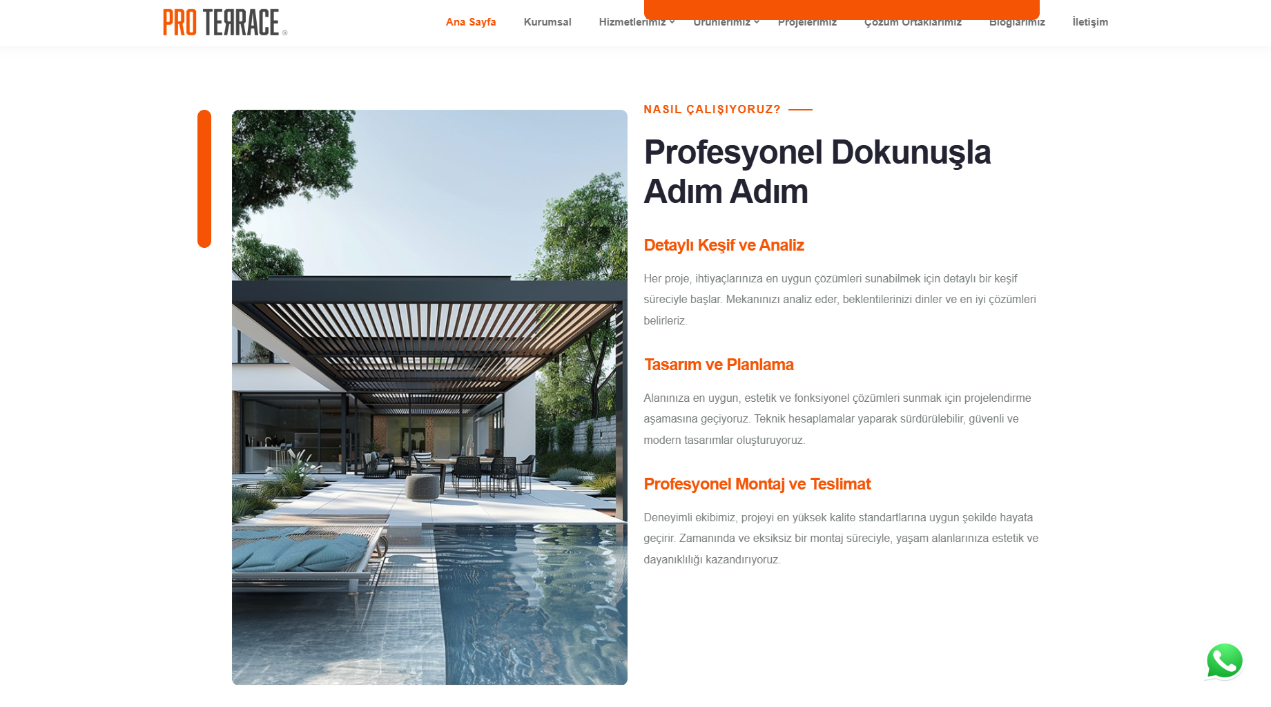Pro Terrace Kurumsal Web Sitesi