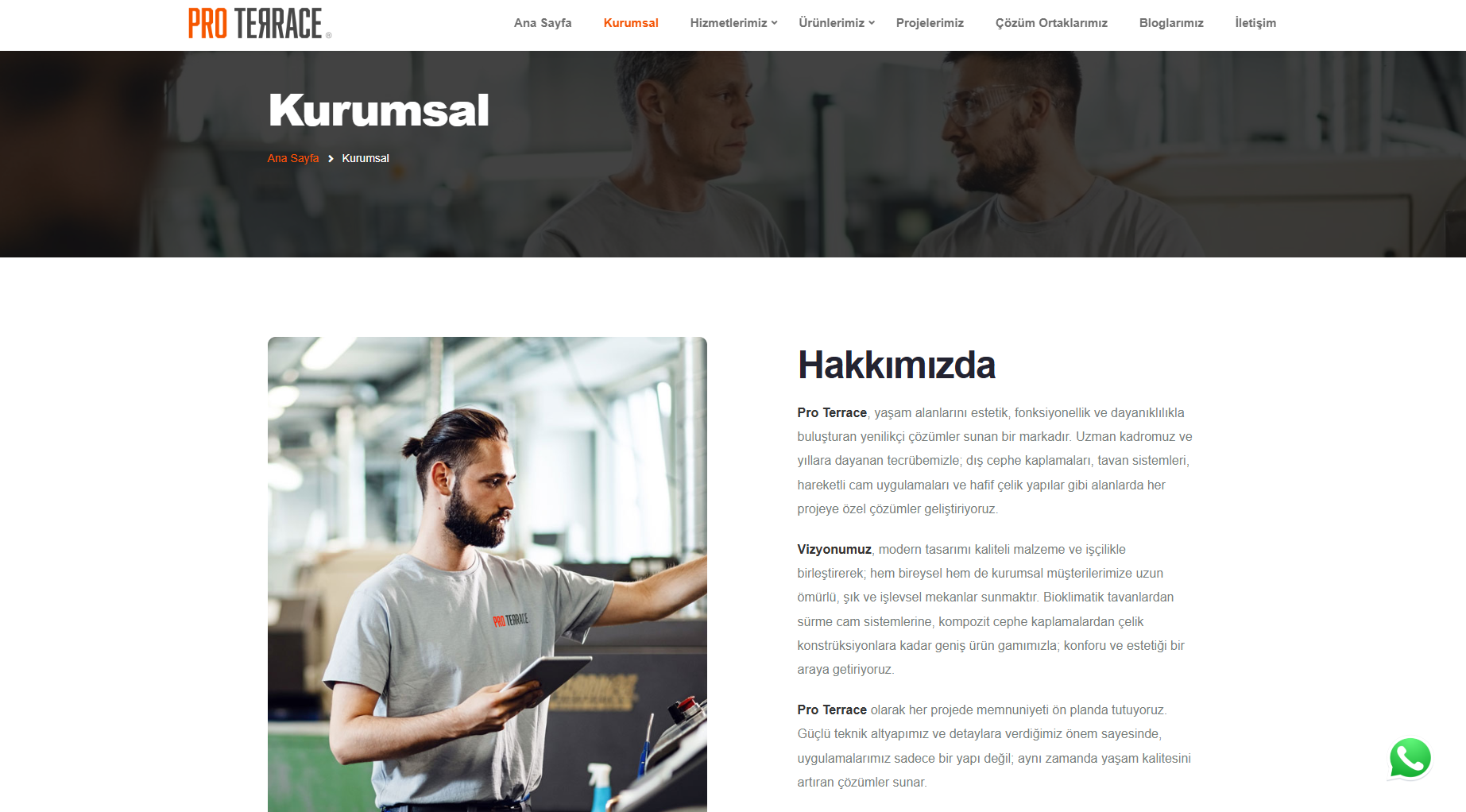 Pro Terrace Kurumsal Web Sitesi - Görsel 2