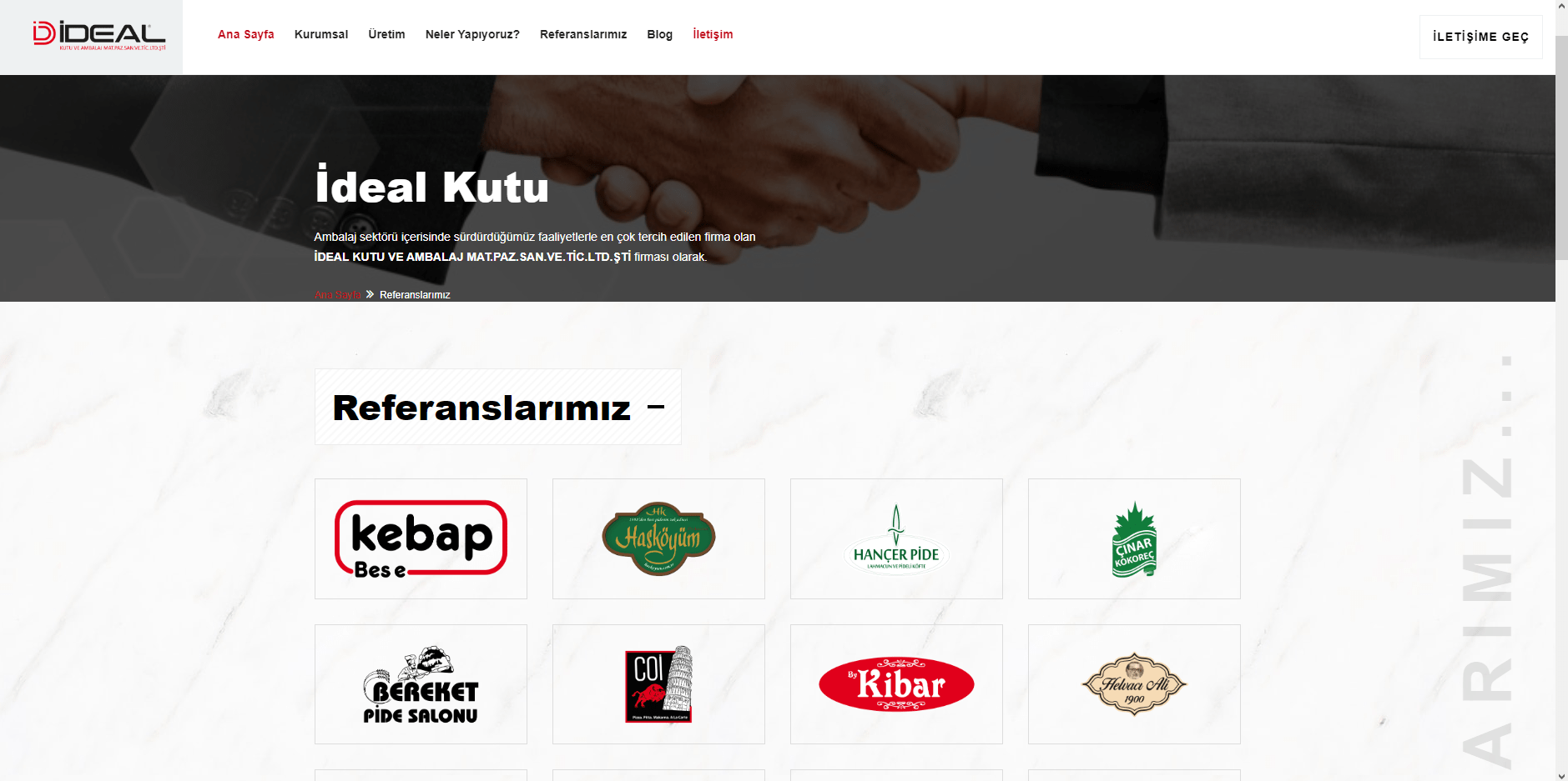 İdeal Kutu Kurumsal Web Sitesi Tasarımı