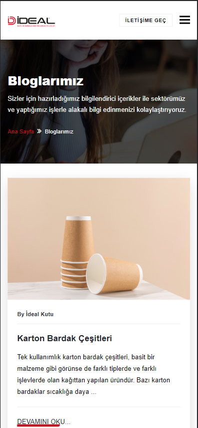 İdeal Kutu Kurumsal Web Sitesi Tasarımı