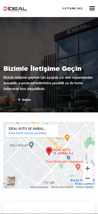 İdeal Kutu Kurumsal Web Sitesi Tasarımı