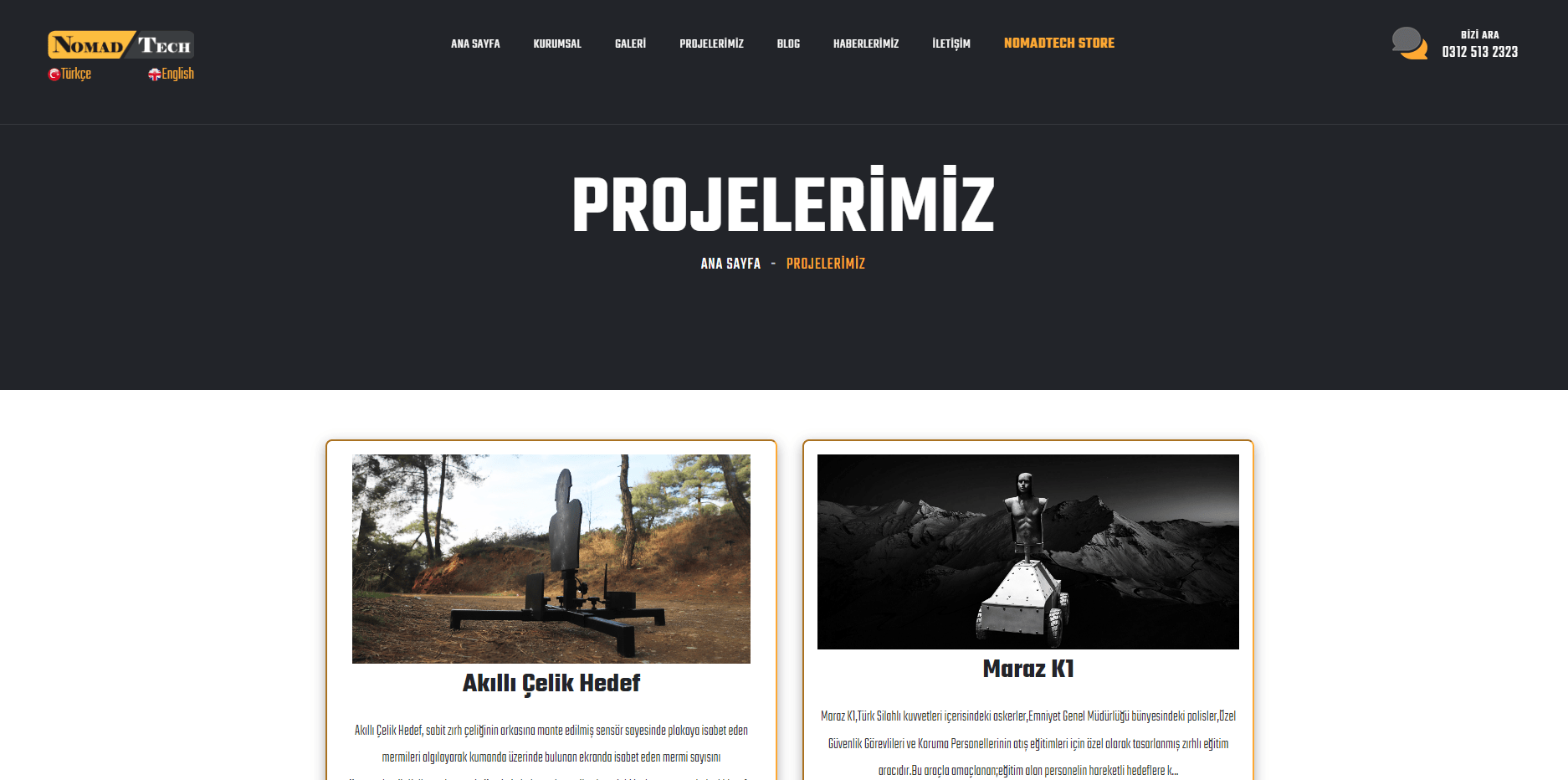 NOMAD TECH Kurumsal Web Sitesi